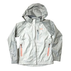 REI 10/12 gray rain jacket